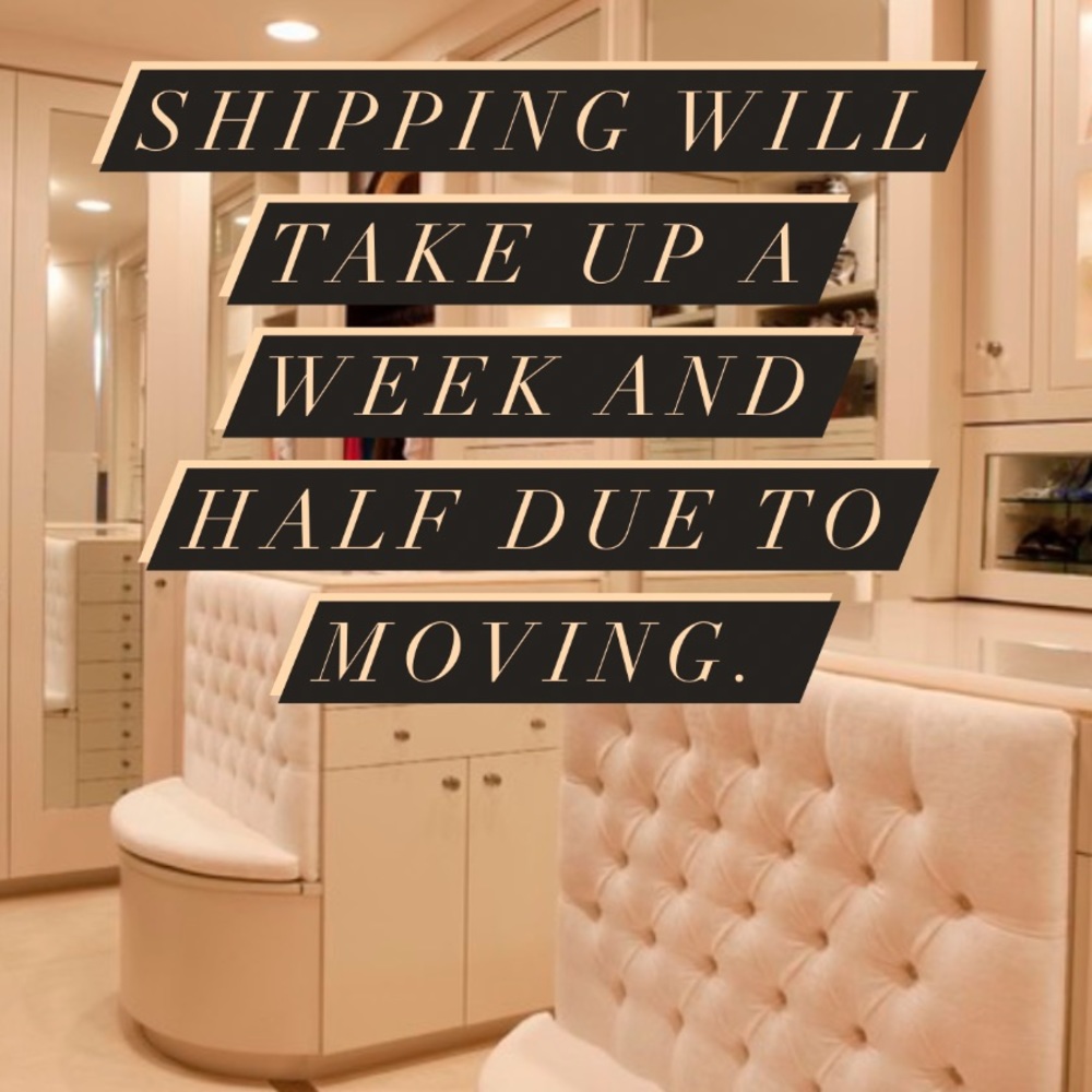 👆For all item, shipping will take up a week and half due to moving.